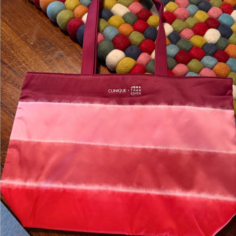 Jonathan Adler Red and Pink Gradient Tote